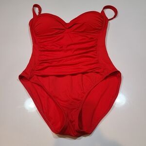 La Blanca Red One Piece Swimsuit